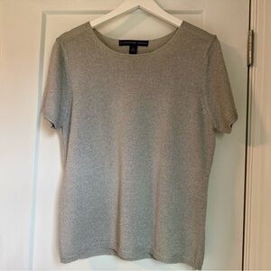 Silver Short Sleeve Sweater